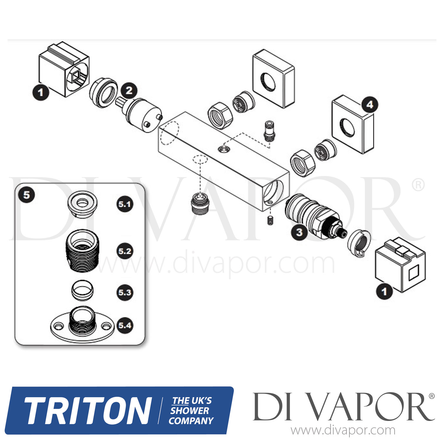 Triton Muse Bar Mixer Shower with Diverter January 2021 Spare Parts